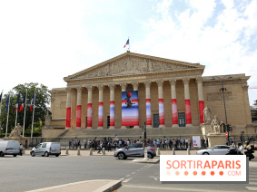 Seth habille la colonnade de l’Assemblée nationale - nos photos