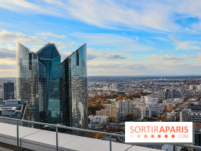 Réouverture du toit de la Grande Arche de La Défense