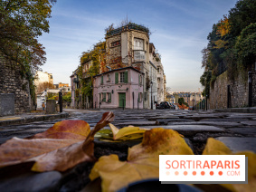Visuel Paris - maison rose - automne