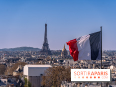 Le panorama du Panthéon - l'une des plus belles vues de Paris à 360° - Tour Eiffel - drapeau