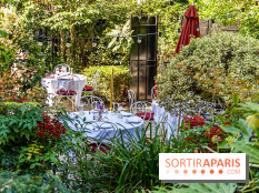 Terrasse de l'Hôtel Particulier, le jardin verdoyant au cœur de Montmartre - photo - A7C06409