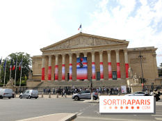 Seth habille la colonnade de l’Assemblée nationale - nos photos