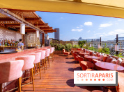 La terrasse en rooftop du Kinugawa à l'hôtel Sax Paris 7e