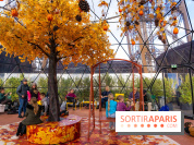 Bulle d'automne de la tour Eiffel : arbre géant et jeu grandeur nature au sommet de Paris