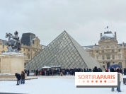 La Neige à Paris - Musée du Louvre pyramide