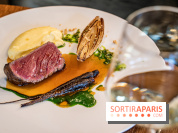 Sphère restaurant Paris 8e - bœuf Simmental - carotte violette - mousseline cresson - écrasé de pomme de terre