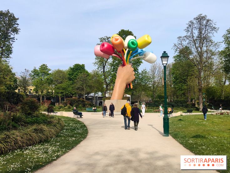 Visuel Paris 8e - printemps Jeff Koons jardin Champs Elysées 