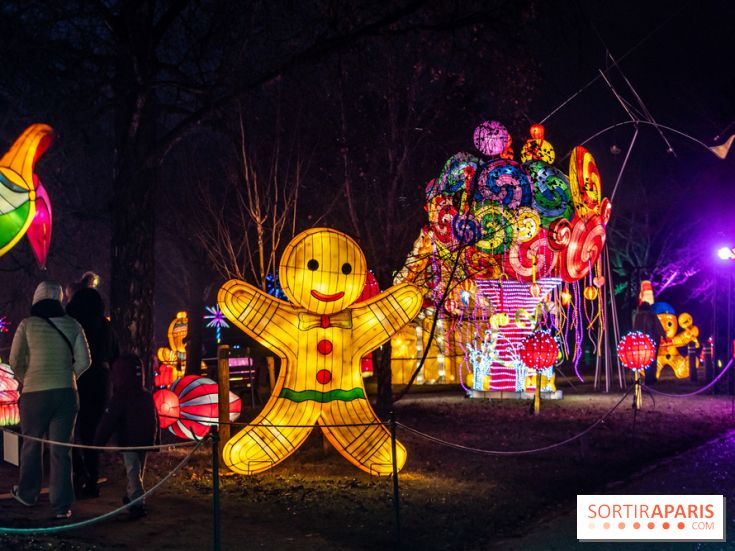 L'Odyssée Lumineuse 2024, le parcours de lumières au Parc Floral - les photos - bonhomme pain d'épice