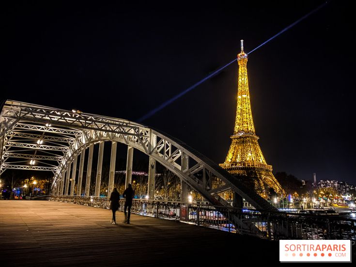 Visuel Paris Tour Eiffel pont nuit