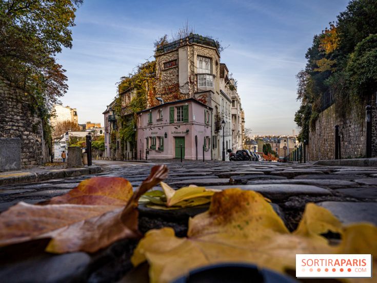 Visuel Paris - maison rose - automne