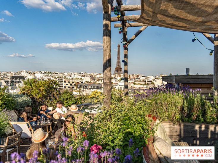 La terrasse en Rooftop du Brach, le bar perché dans un jardin potager