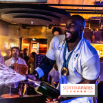 Teddy Riner fête sa 3e médaille d'or olympique au Bistrot Podium