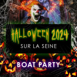 Soirée d'Halloween sur Le Flow près du pont Alexandre III