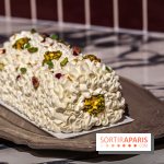 Bûche de Noël Paris-Brest pistache et tropicale de Nour Kandler - Lalla Coffee - A7C02374