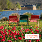 Les tulipes du Château de Dampierre, son jardin anglais et le jardin Le Nôtre