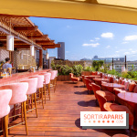 La terrasse en rooftop du Kinugawa à l'hôtel Sax Paris 7e
