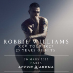 Robbie Williams en concert à l'Accor Arena de Paris en mars 2023