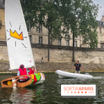 Du kayak et du canoë gratuit sur la Seine face à l'Île Saint-Louis à la base nautique du Bras Marie