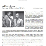 Décès de Pierre Bergé, l'Opéa de Paris lui rend hommage