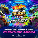 Hot Wheels Monster Trucks Live Colour Bash, le show délirant de retour en 2027 à La Défense Arena