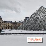 La Neige à Paris - Musée du Louvre pyramide