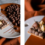 La recette du sablé au chocolat, crème orange et praliné noisettes de Pierre Augé