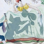 Le Corregidor et la Meunière, 1959, aquarelle, crayon de couleur, encre de Chine, 50 x 31,6 cm