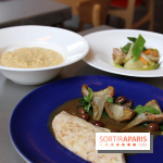 Cucina, Ducasse à la Maison de la Mutualité : bar rôti, polenta et légmumes