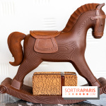 Bûche de Noël exceptionnelle - Maxime Frédéric - Cheval Blanc - buche de noel 2022 - chocolat - buche de noel praliné - cheval à bascule