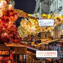 La Rue des Bulles 2022 à Paris, rue Montorgueil - illuminations