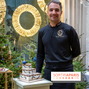 La bûche coffrets de Noël en trompe l'œil de Ladurée 2024 par Julien Alvarez et les créations de fête -  A7C2281