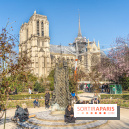Le Square Viviani devant Notre-Dame de Paris