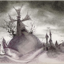 Tim Burton (American, b. 1958) Untitled (Frankenweenie). 1982 Pen and ink, marker, and charcoal on paper  11 x 13" (27.9 x 33 cm) Private collection Frankenweenie © Disney © 2011 Tim Burton