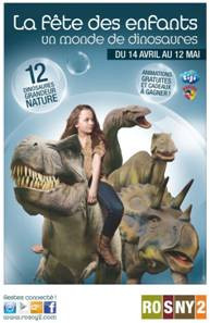 un monde de dinosaures, rosny 2, dinosaures à rosny 2