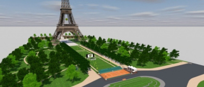 Roland Garros dans la ville 2015 au pied de la Tour Eiffel