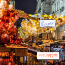 La Rue des Bulles 2022 à Paris, rue Montorgueil - illuminations