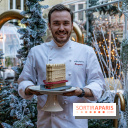 La bûche de Noël de l’Hôtel Barrière Le Fouquet’s Paris 2023 -  Anthony Coquereau