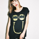 Lazy Oaf X Batman Happy Batman Slob T-shirt Additional Lazy Oaf X Batman Happy Batman Slob T-shirt Additional Image 2 You may also like Lazy Oaf X Batman Bat Logo Bodysuit Lazy Oaf X Batman Sheer Bat Cropped Top Lazy Oaf X Batman Cropped Baseball T-shirt Lazy Oaf Panther Crop T-shirt Lazy Oaf X Batman Happy Batman Slob T-shirt