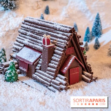 La Bûche de Noël du Plaza Athénée 2022 : le Chalet du Plaza - bûche chocolat
