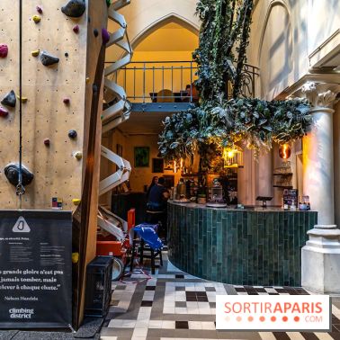 Climbing District Saint-Lazare, la salle d'escalade et espace coworking cachée dans une chapelle