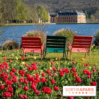 Les tulipes du Château de Dampierre, son jardin anglais et le jardin Le Nôtre