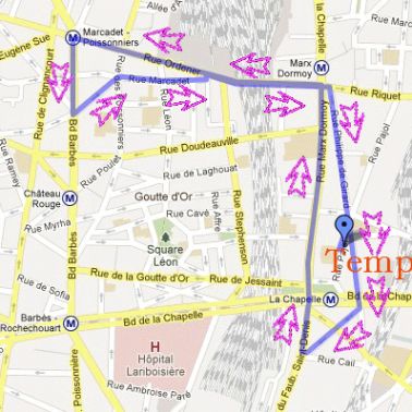 Parcours du défilé de la Fête du dieu Ganash 2013