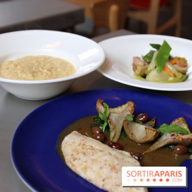 Cucina, Ducasse à la Maison de la Mutualité : bar rôti, polenta et légmumes