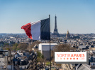 Le panorama du Panthéon - l'une des plus belles vues de Paris à 360° - vue paris - Tour Eiffel - drapeau