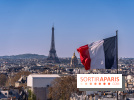 Le panorama du Panthéon - l'une des plus belles vues de Paris à 360° - Tour Eiffel - drapeau