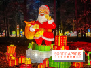L'Odyssée Lumineuse 2024, le parcours de lumières au Parc Floral - les photos - Père Noël - cadeaux