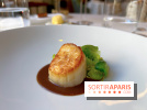 Alliance - Noix de Saint-Jacques à l'unilatéral, chou de Bruxelles, sauce réduite au vin rouge et barbes