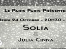 Solia x Julia Cinna en Concert Au Paris Paris Club