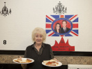 GB. England. Bilston. The Black Country. The Royal wedding between Kate Middleton and Prince William. Royal Breakfast Special at Ginghams Cafe. 2011.