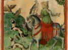 Femme à cheval à la
chasse, 